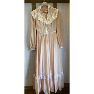 Vintage Size 5-9 Gunne Sax Dress Prairie Soft Peace Lace Women’s Size 2-4